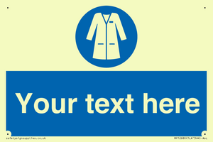 Custom Mandatory: Wear laboratory coat